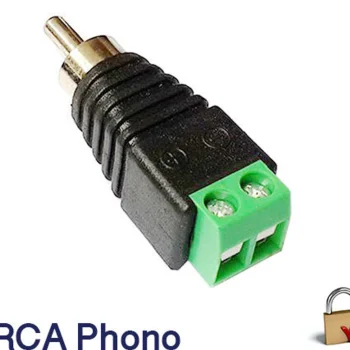 BNC Female to RCA Phono Male Connector Screw on type For Audio Video