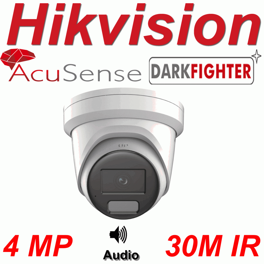 Hikvision Ds 2cd2346g2h Iu 4mp Acusense Darkfighter Turret Camera Built 