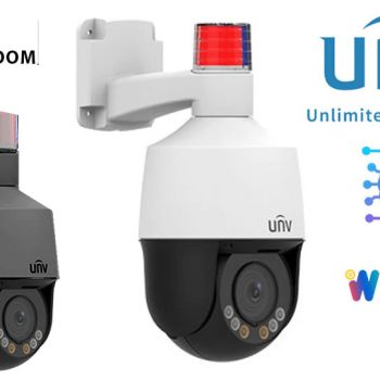 UNIVIEW 4MP PTZ CAMERA WISE-ISP Tri-Guard 5X ZOOM, AUTO-TRACKING, AI, 2-WAY AUDIO BLACK IPC6324LWH-AX5C-VG2
