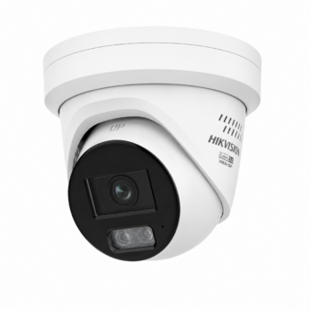 Hikvision DS-2CD2347G3-LIS2UY/SL 4MP ColorVu fixed turret network security camera on a white background