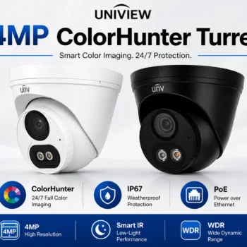 Professional Uniview UV-IPC3614LB-AF28K-DL2-B 4MP ColorHunter Turret IP Camera – Black/White