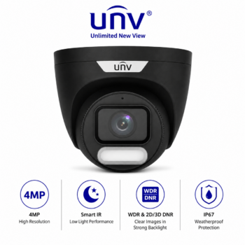 Uniview UV-IPC3624LE-ADF28K-WP-B Powerful 4MP ColorHunter Wise-ISP OwlView IP Turret Camera