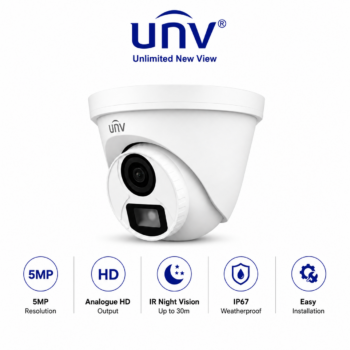 Uniview UV-UAC-T115-F28-W-W 5MP IR Analogue Turret Camera – White