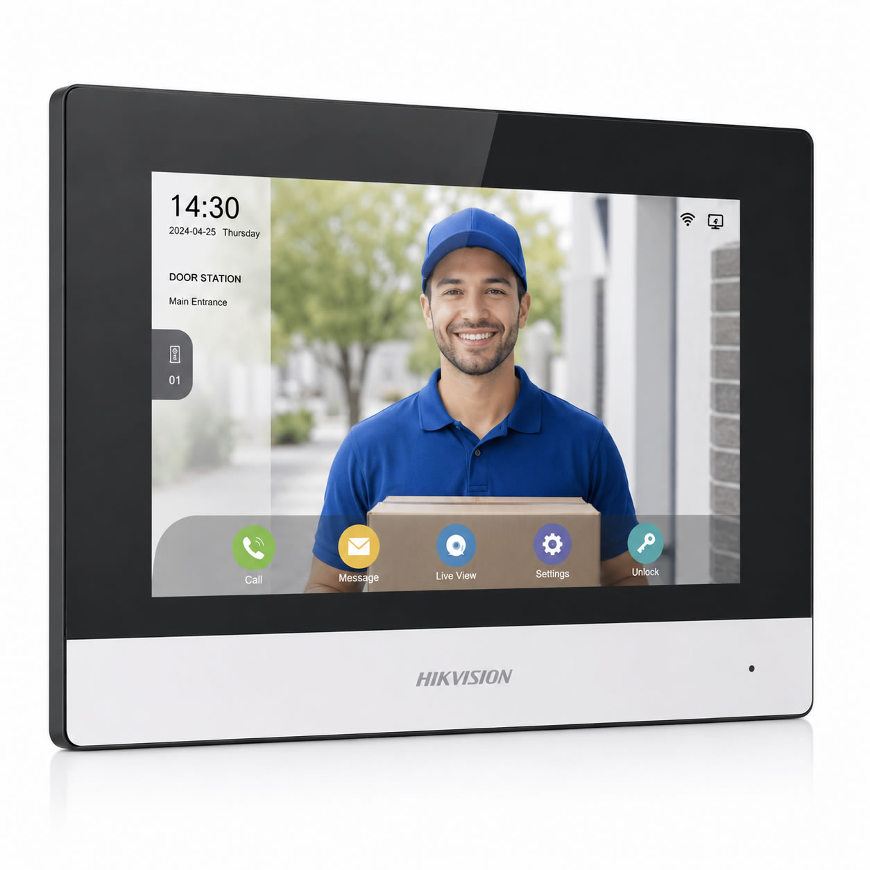 Hikvision Intercom Indoor Monitor DS-KH6320-WTE1 7″ IP Video  Wi-Fi & PoE